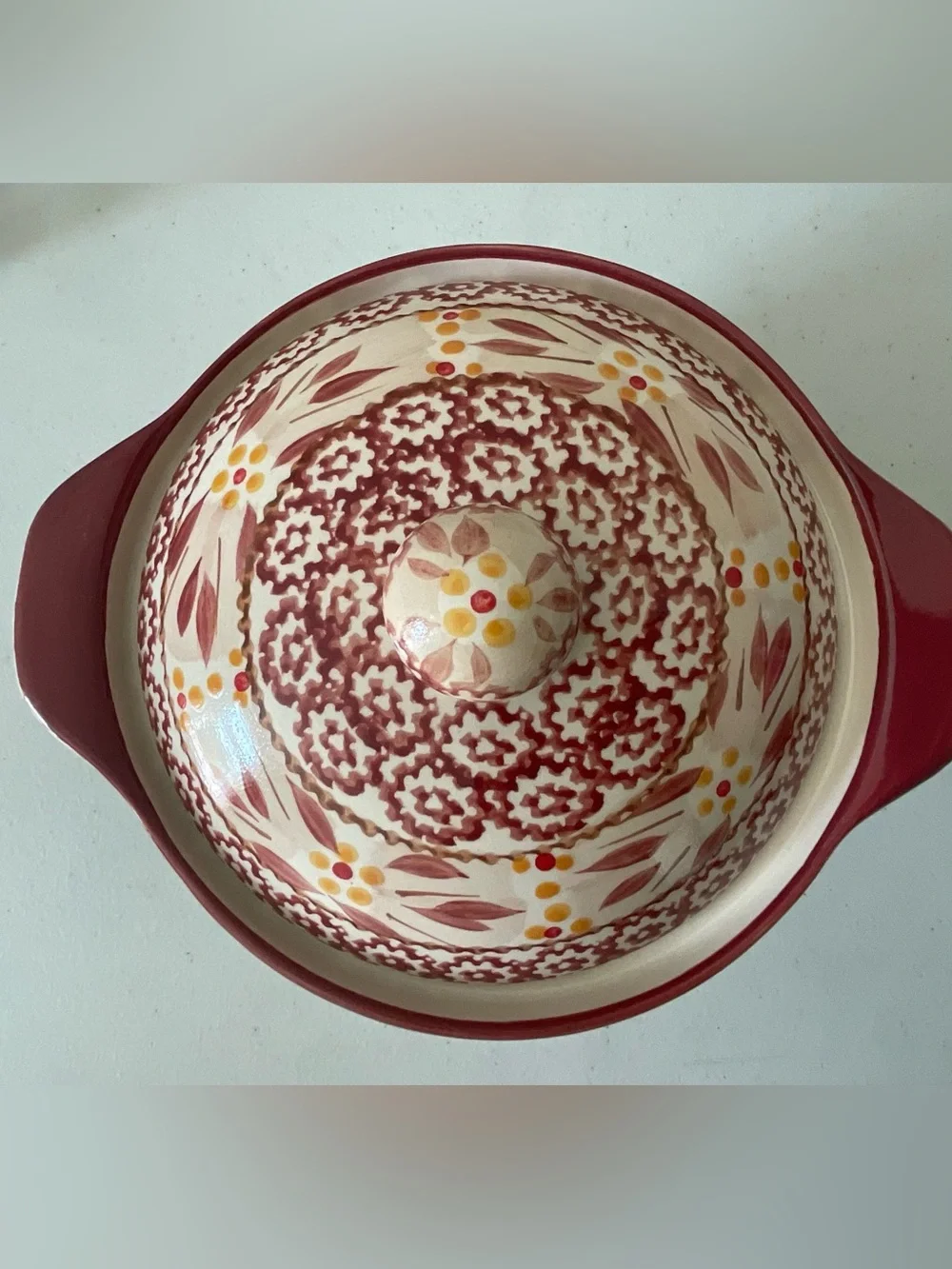 VTG Temp-Tations by Tara Old World Cranberry Red Casserole Dish with Lid - 1 Qt